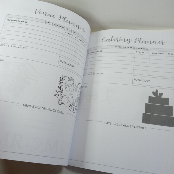 Mother of the Bride Wedding Planner & Organizer: Large White Roses Wedding Plan - Picture 5 of 12